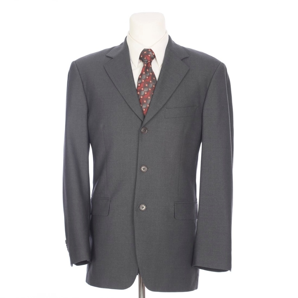 Brooks Brothers Solid Gray Stretch Wool Sport Coat - image 2